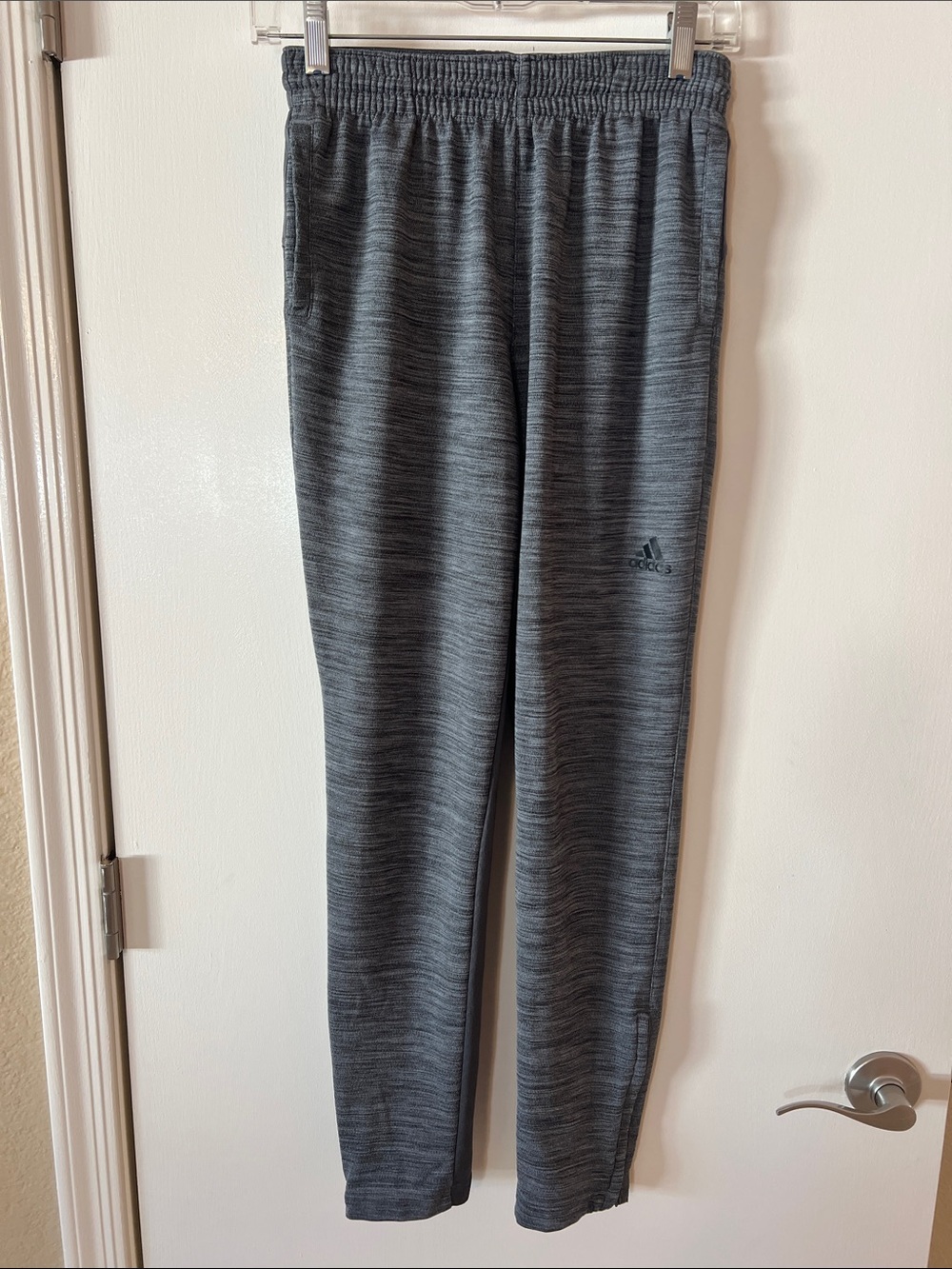 adidas Dark Heather Gray Athletic Training Joggers